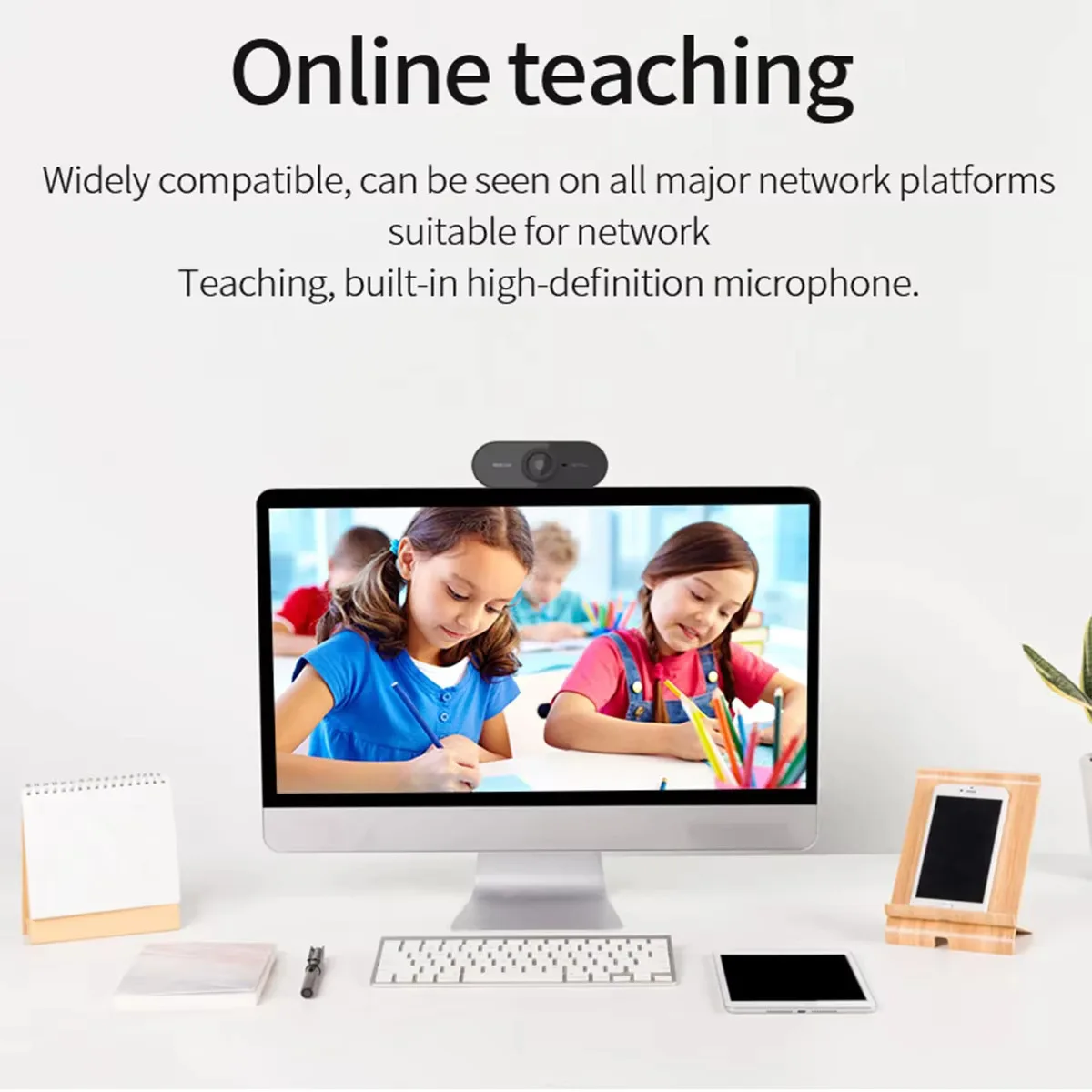 Webcam Computer Camera 1080P/2K HD USB With Microphone Support Desktop Computer Laptop Suitable For Live Video Call Conference 5