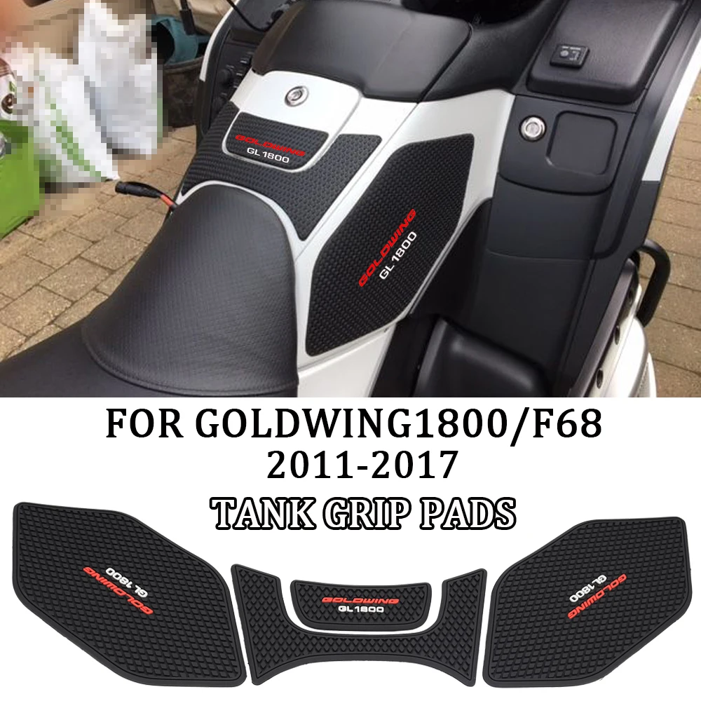 Anti-scratch Tank Grip Pads Tankpad Sticker For Honda GL1800 Goldwing 1800 F6B 2011-2017 Fuel Tank Pad Knee Grip Traction Pad high quality motorcycle tank traction side pad gas fuel knee grip decal for honda goldwing gl1800 2012 2017