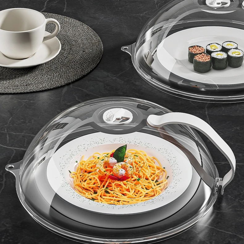Anti Splatter Heating Sealing Cover Lid with Steam Vents Plate Bowl Cover Stackable Microwave Splatter Lid Fresh-keeping