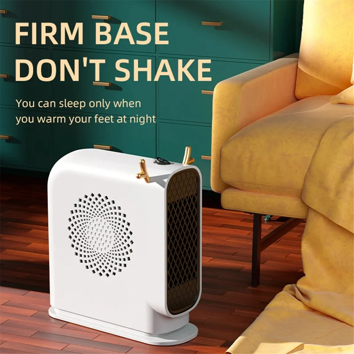 Electric Heater Fans Portable Desktop Low 500W Consumption Heating for Home Bedroom Warmer Machine for Winter EU Plug C