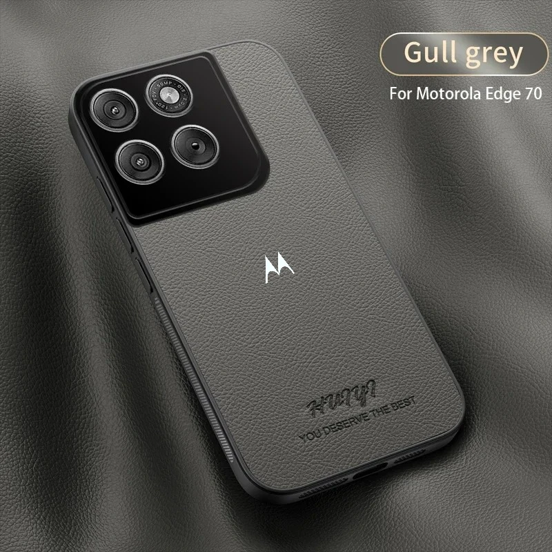 Business M Retro Lychee PU Leather Phone Case with Magnetic Anti-Drop Protection