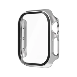 Durable Case with Glass Screen Protector for Apple Watch Series 10 - Full Coverage (Silver)
