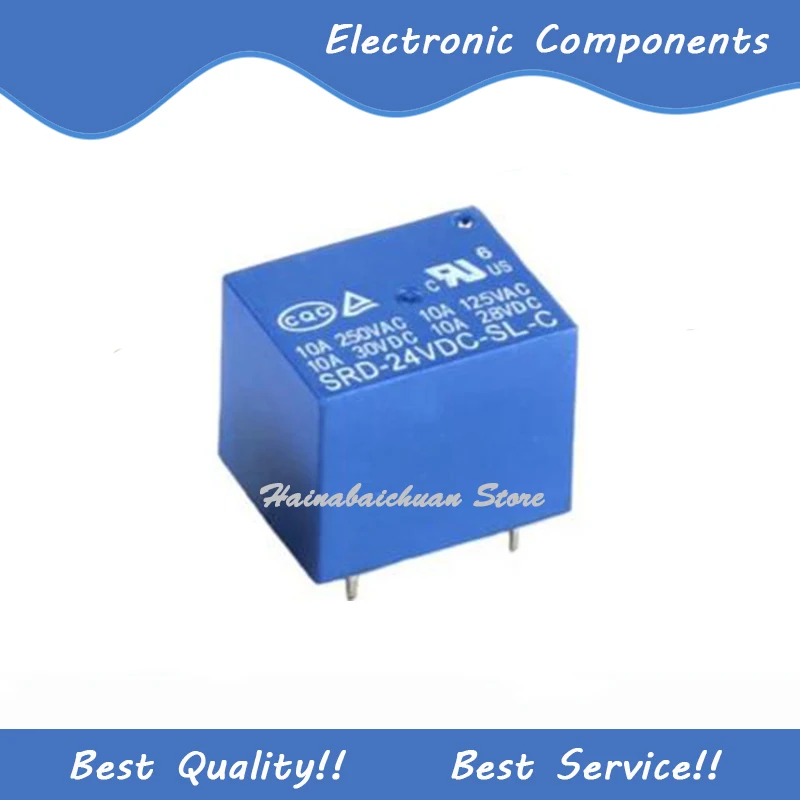

10 Pcs/Lot SRD-24VDC-SL-C DIP5 New and Original In Stock