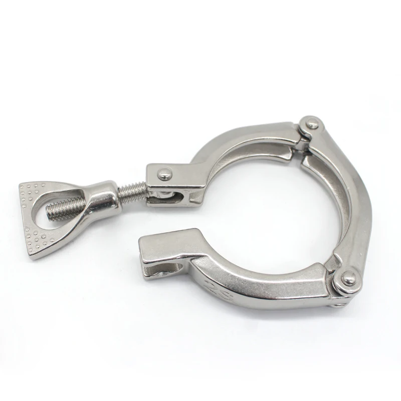 SS304 스테인리스 스틸 삼중 클램프 조인트 1.5-4인치 OD50.5-119mm 클로버 위생 피팅 페룰 자체 제작