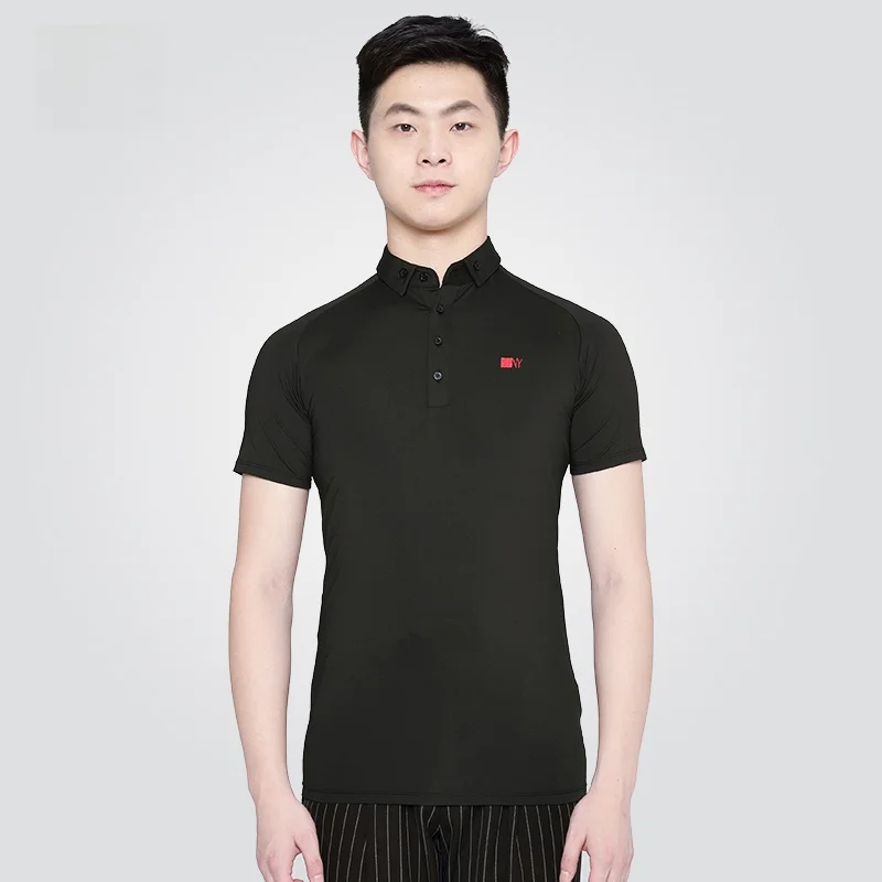 Bla ort Sve  irt for Men Modern Dance Latin Dance orm National Dance Practice Suit NY New Arrival