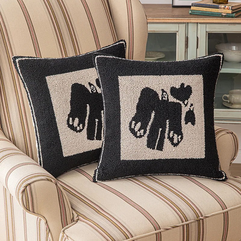 Federe Per Cuscini 30x50 Cm - Set Da 2 Con Motivo Astratto Nero E Oro - Flanella Morbida
