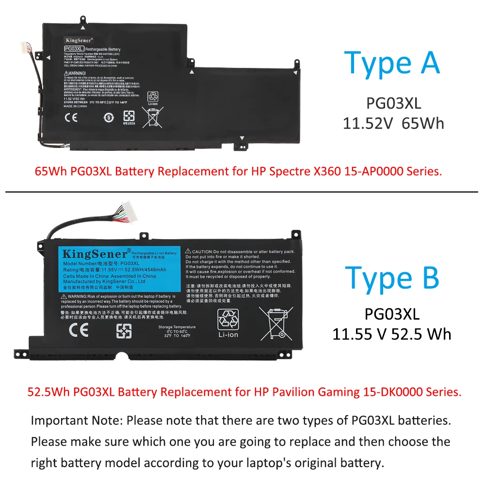 Фото Аккумулятор KingSener PG03XL для HP Pavilion Gaming 15-DK dk0003nq 15-dk0020TX 15-ec 15-ec0000 OMEN 5X FPC52 №3