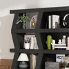 70.9" W 5-Tier Bookshelf Bookcase with 15 Storage Cubes, Modern Wooden Storage Display Shelf Rack for Living Room Home Office, 4