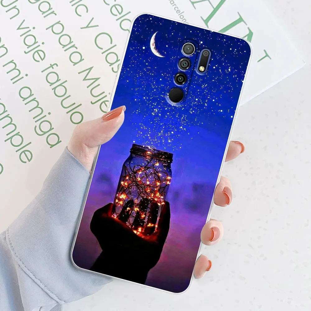 Elegant Watercolor Marble Transparent Silicone Soft TPU Case for 6.53-inch Smartphones - Protective Bumper Back Cover