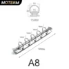 Moterm A8 Size Metal Spiral Rings Binder Clip 5 holes With 2 Pairs of Screw For Diary Notebook Planner Binder Clip File Folder 1