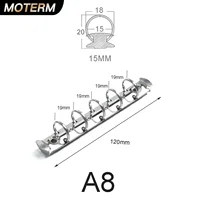 Moterm A8 Size Metal Spiral Rings Binder Clip 5 holes With 2 Pairs of Screw For Diary Notebook Planner Binder Clip File Folder 1