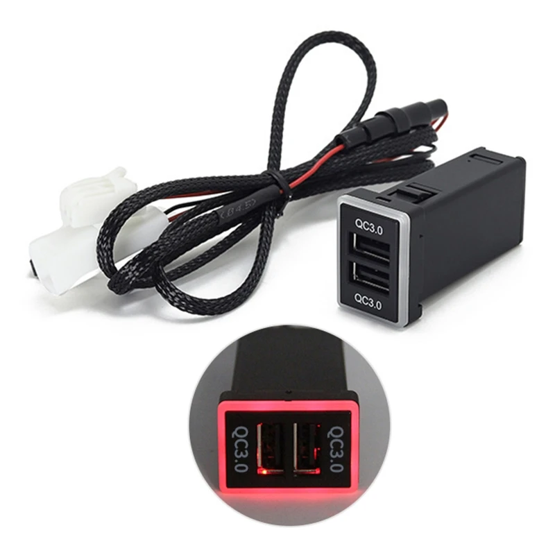 

Quick Car Dual QC3.0 USB Socket Fast Car