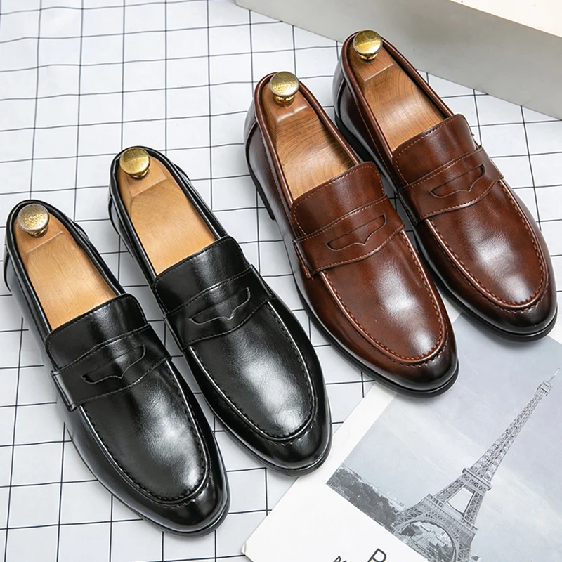 Flat Casual Business Leather Shoes Men Classic