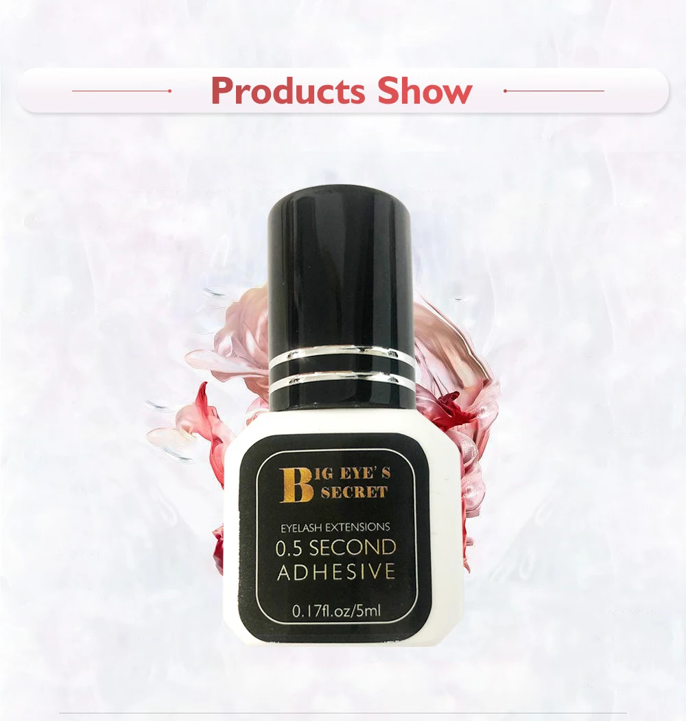 

Big Eye's Secret False Eye Lash Extension Glue Adhesive Retention 5-7 Weeks Low Smell Mink Eyelash Glue