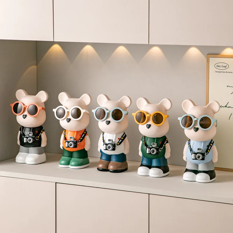 

Violent Bear Piggy Bank Cartoon Creative Modern Living Room Decorations Simple Home TV Cabinet Ceramic Ornaments