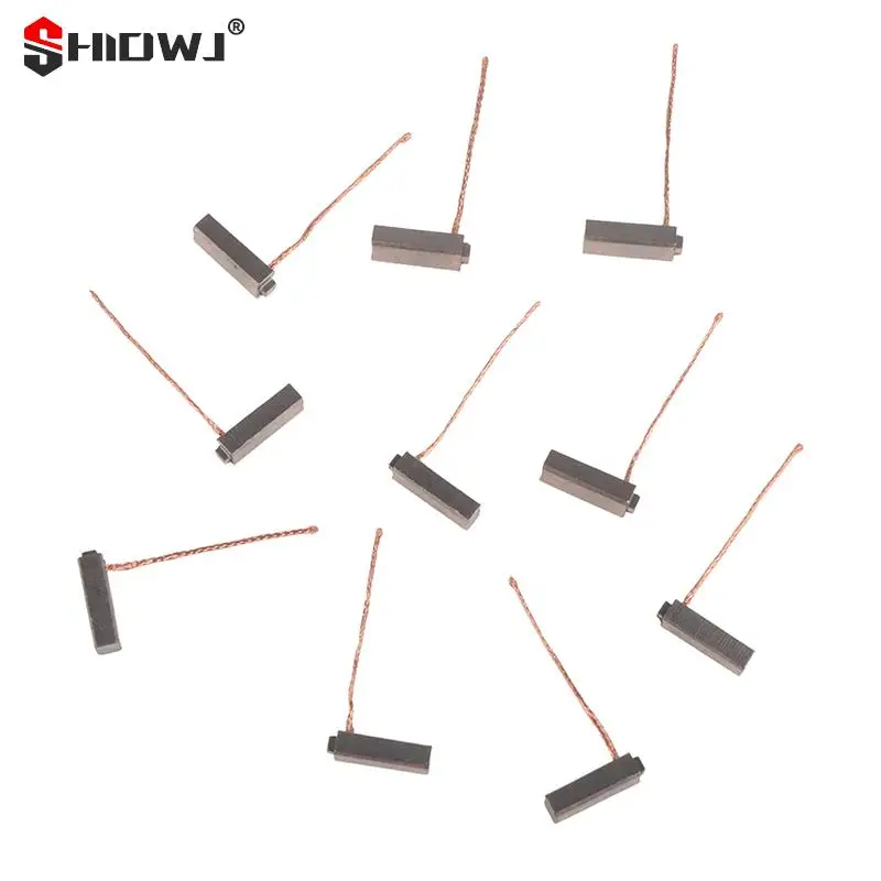 Electric Generator Motor Carbon Brushes Car Alternator Power Tools Generic Car Regulator Copper 5*7*19mm 10pcs carbon brushes
