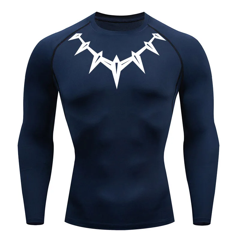 thumbnail image 1 of Camiseta de compresión de manga larga para correr, ropa deportiva para hombre, camiseta de gimnasio, culturismo, camiseta de manga corta, camiseta deportiva de verano de secado rápido, 1 of 5