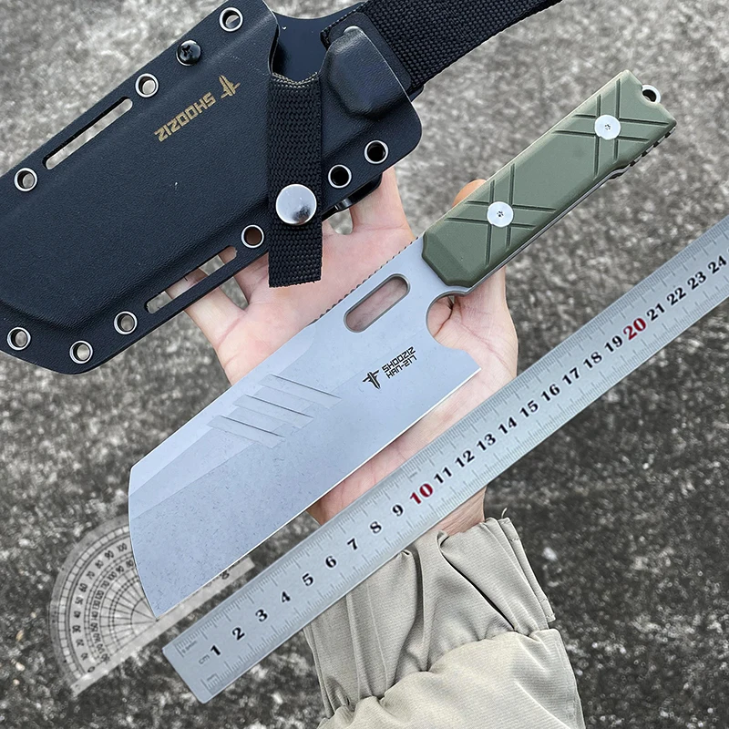 

SHOOZIZ HAN217 Outdoor Knife 6mm DC53 Steel G10 Handle Outdoor Camping Survival Hunter Knife Kitchen Sande Knife