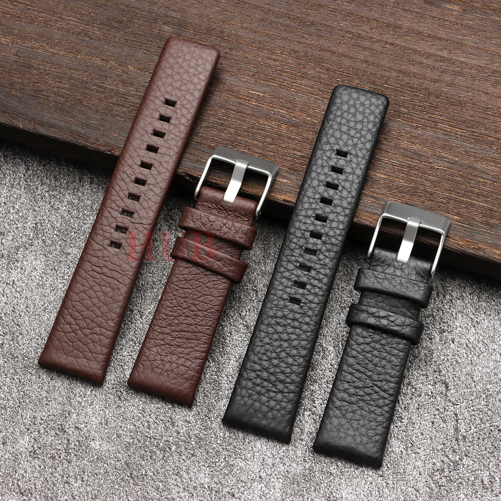 Premium Leather Watch Strap in Black and Brown - Various Sizes Available