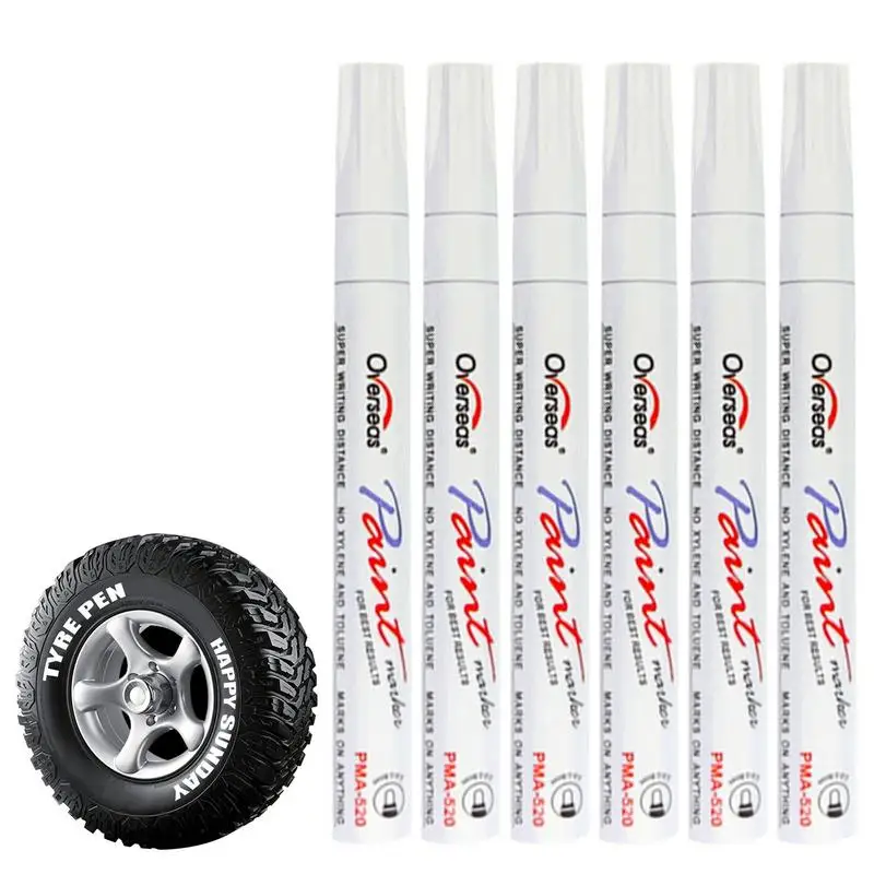 

Oil Based Paint Markers Pack Of 6/12 Anti-fading Quick Dry Oil Base Paint Marker Tire Marker Lettering Waterproof Oil Based