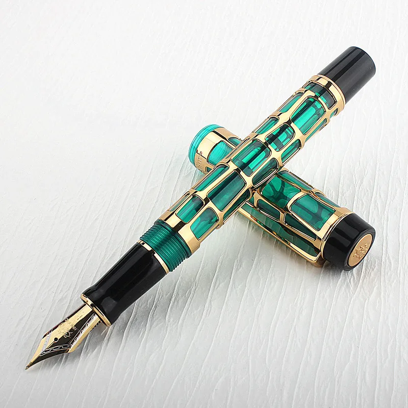 jinhao-smoothly-new-century-100-real-gold-electroplating-hollow-out