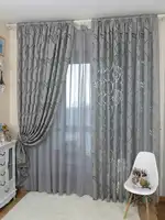 1pc Decorative Cut-Out Design Twining Leaves Sheer Curtain For Bedroom/Living Room 2