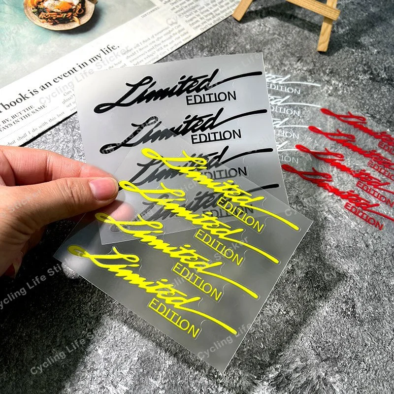 Limited Edition Motorcycle Stickers Waterproof Vinyl Decals for DIY Helmet Fuel Tank Front Fairing Scooter Bicycle Durable