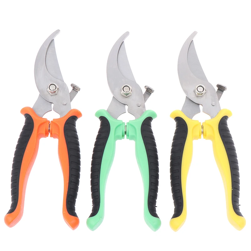 

1Pc Stainless Steel Multifunctional Gardening Scissors Pruner with Anti-Slip Grip Garden Orchard Grafting Branch Pruning Shears