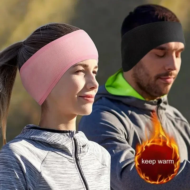 Ear Muffs Ear Protection Hairband 1Pcs Winter Fleece Earmuffs Cold Weather Ear Warmer Cover Cycling Ski Snowboard Outdoor Running Warm Ear Muff Headband Hair Band