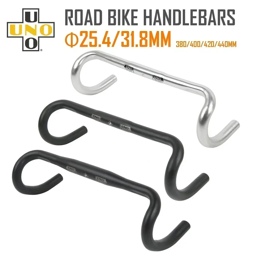 UNO Aluminum Alloy Racing Road Bicycle Handlebar Bent Bar 25.4/31.8mm 360/380/400/420/440MM Bicycle Accessories bicycle accessories,bicycle handlebar