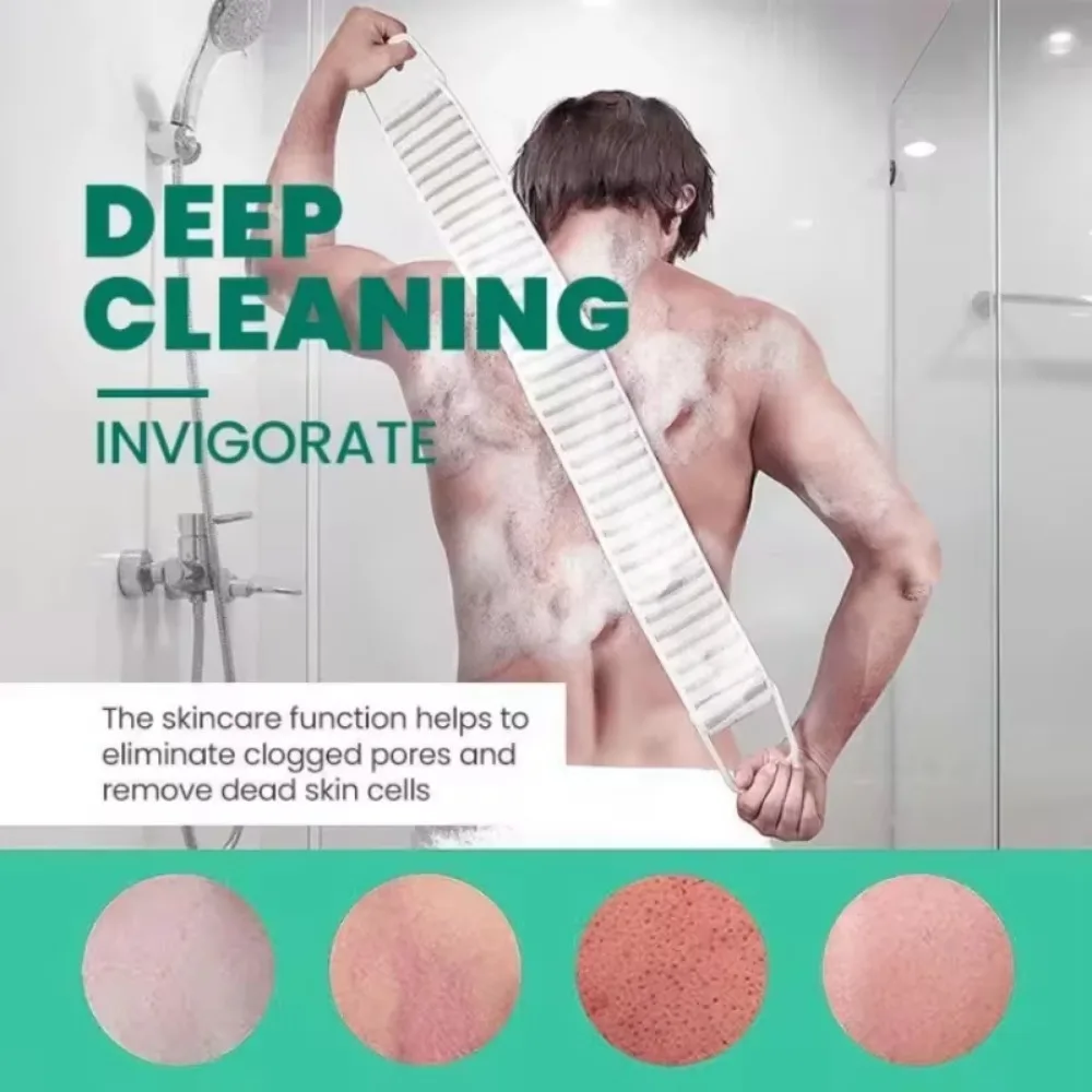 Shower Exfoliating Back Scrubber Bath Belt Towel Ball Glove Deep Mud Clean Korean Body Washcloth Japanese Rear Scrub Pull Strap 3