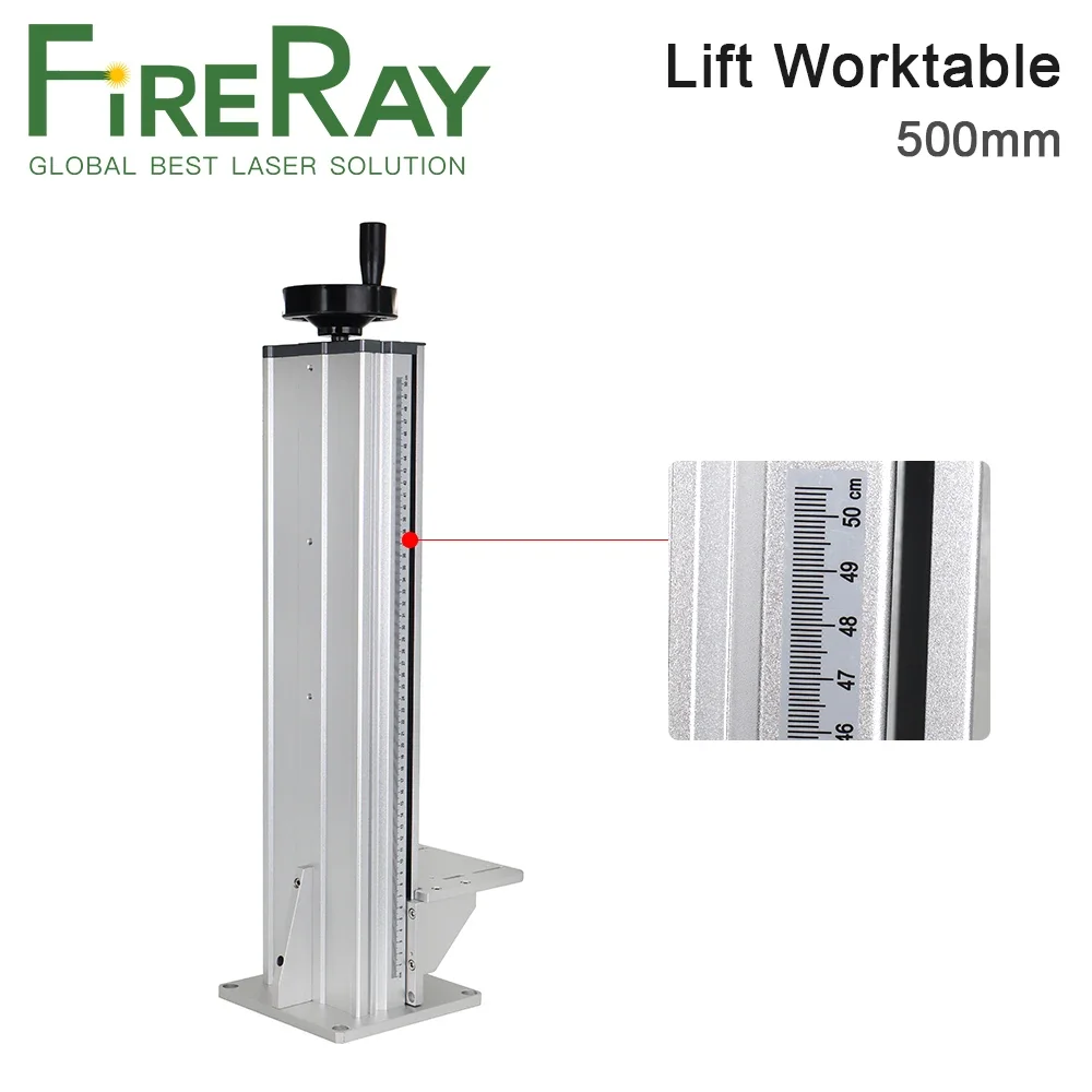 FireRay Laser Marking Part Lift Worktable Z Axis Lifting Column Stand 500mm for Co2/Fiber Laser Engraving Marking Machine