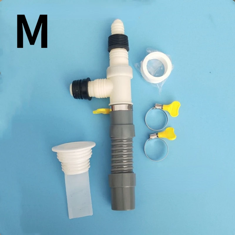 Tubo di Scarico per Lavatrice, 2M Prolunga tubo per lavatrice, Prolunga per Scarico Lavatrice Kit, incluso connettore per tubo e fascette, per Lavastoviglie e Lavatrice
