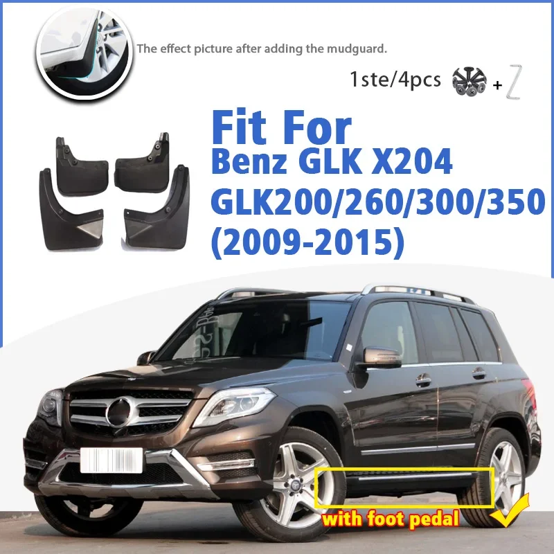 벤츠 X204 GLK 200 260 300 350 2009-2015용 앞뒤 머드가드, 머드플랩, 자동차 액세서리, 스플래시 가드, 펜더 머드 플랩