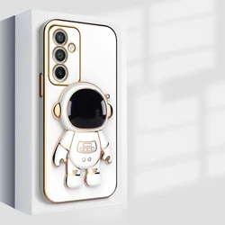 Astronaut Bracket Plating Phone Holder Case for A56 5G (WHITE)