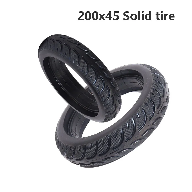 

8 Inch 200x45 Electric Scooter Solid Tyre Durable Rubber Replace Tire Puncture-resistant E-Scooter Tires