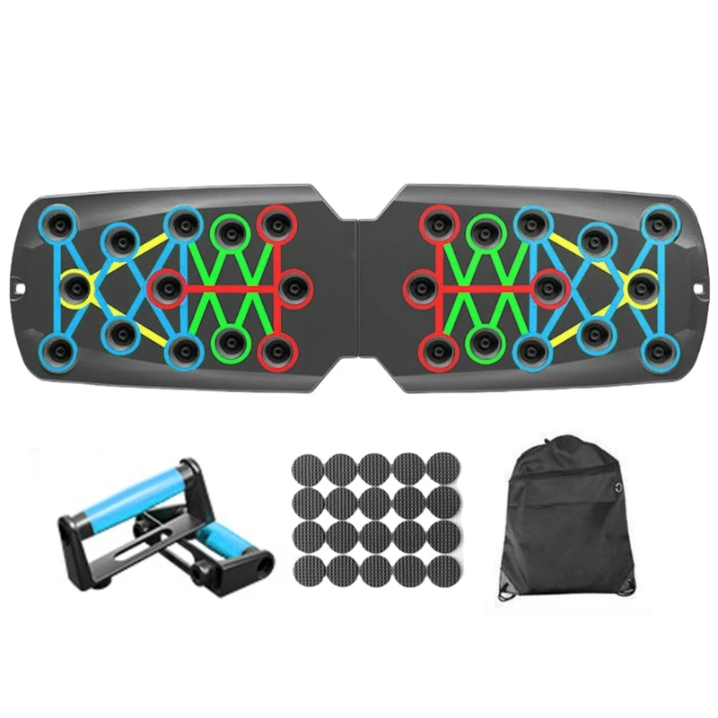 Push Up Boards, Foldable Multifunctional Fitness Push Up Bar Chest Muscle Exercise Homeworkout Equipment Pushup Board