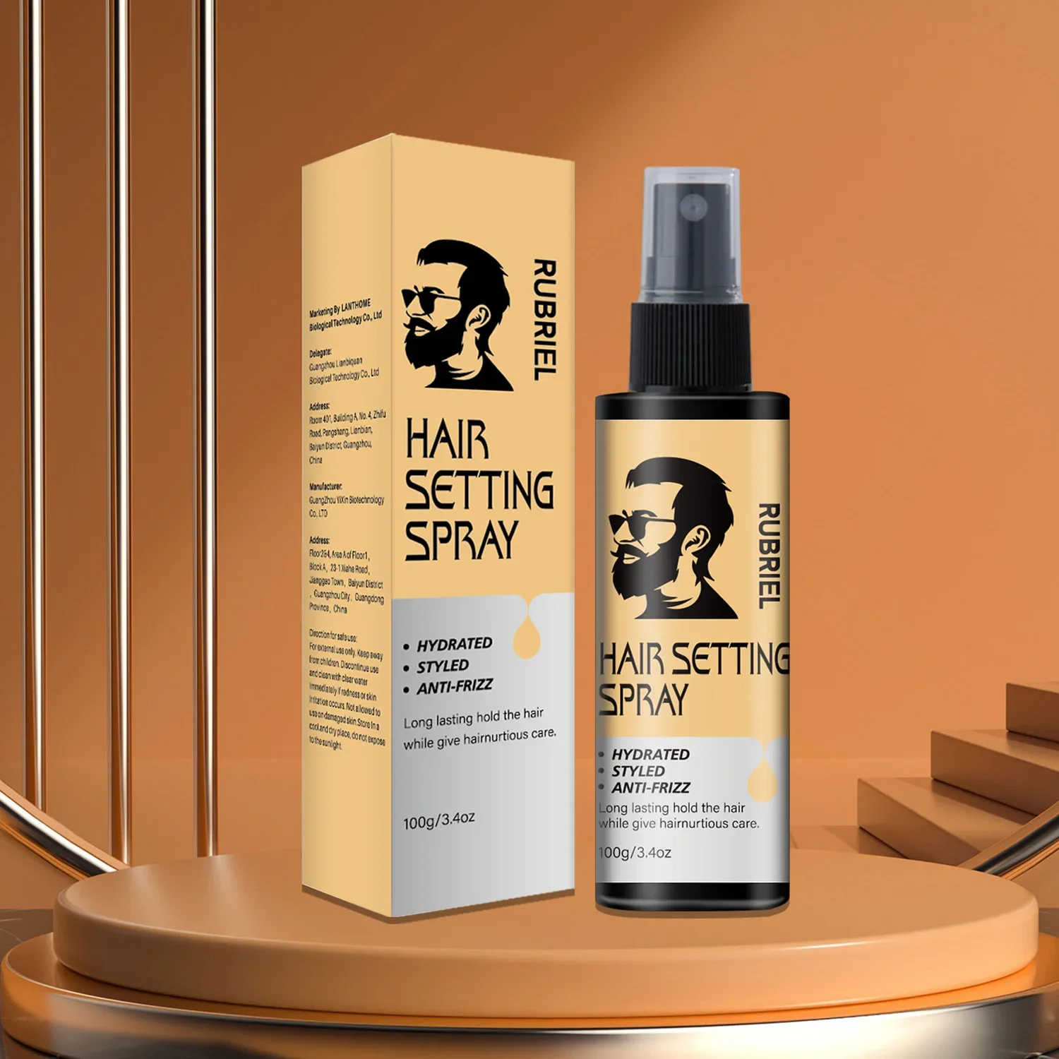 100ml Hair Fixing Spray for Water-based Hair Styling Spray for All Types with Long-lasting Hold and Flexible Styling