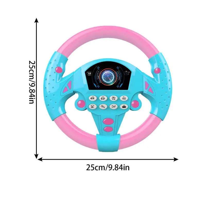 Eletric Simulation Steering Wheel Toy Copilot Stroller Steering Wheel Vocal Toys Creative Kids Early Educational Car Driving Toy 6