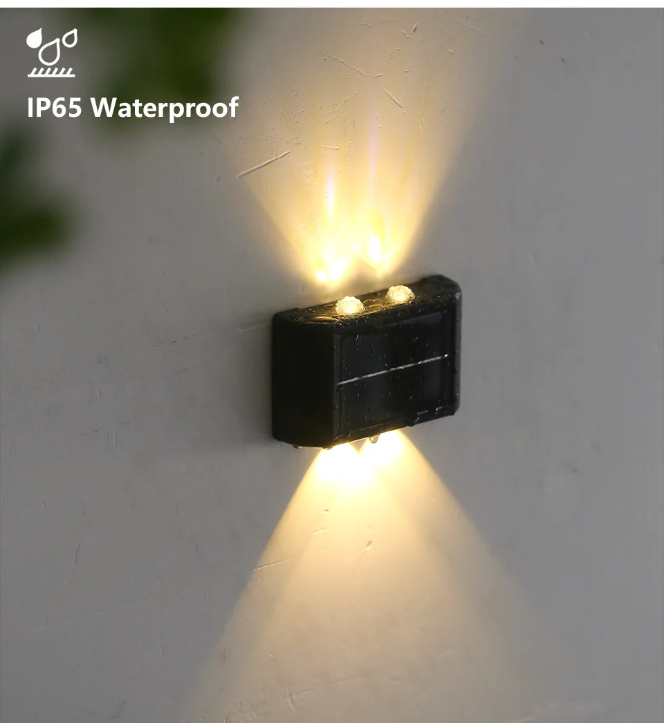 Description Picture 4 of itemLED Solar Wall Lights Outdoor Waterproof Up and Down Luminous Lighting IP65 AC86-265V LED Wall Lamp Garden Decor Garage Lamp
