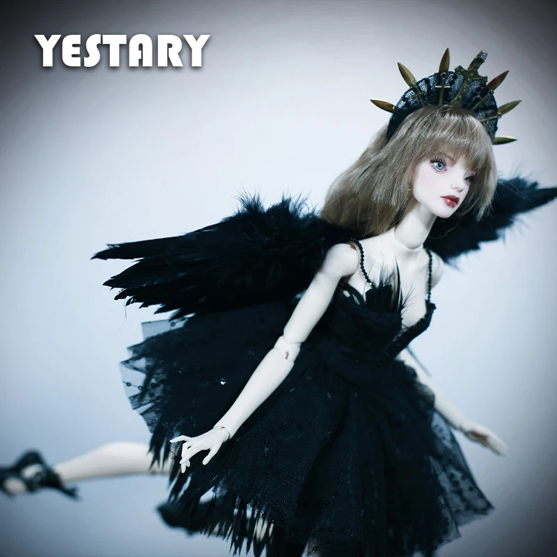 

YESTARY Ob 27 Blythe BJD Doll Accessories Clothes 1/3 1/4 Dolls Clothe DIY Material Pack Black Dress For Girl Gift Free Shipping