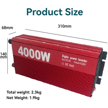 อินเวอร์เตอร์พลังงานแสงอาทิตย์สำหรับบ้าน อินเวอร์เตอร์พลังงานแสงอาทิตย์ติดตั้งในรถยนต์ ระบบผลิตไฟฟ้าพลังงานแสงอาทิตย์ อินเวอร์เตอร์รองรับปลั๊กหลายประเภท 1