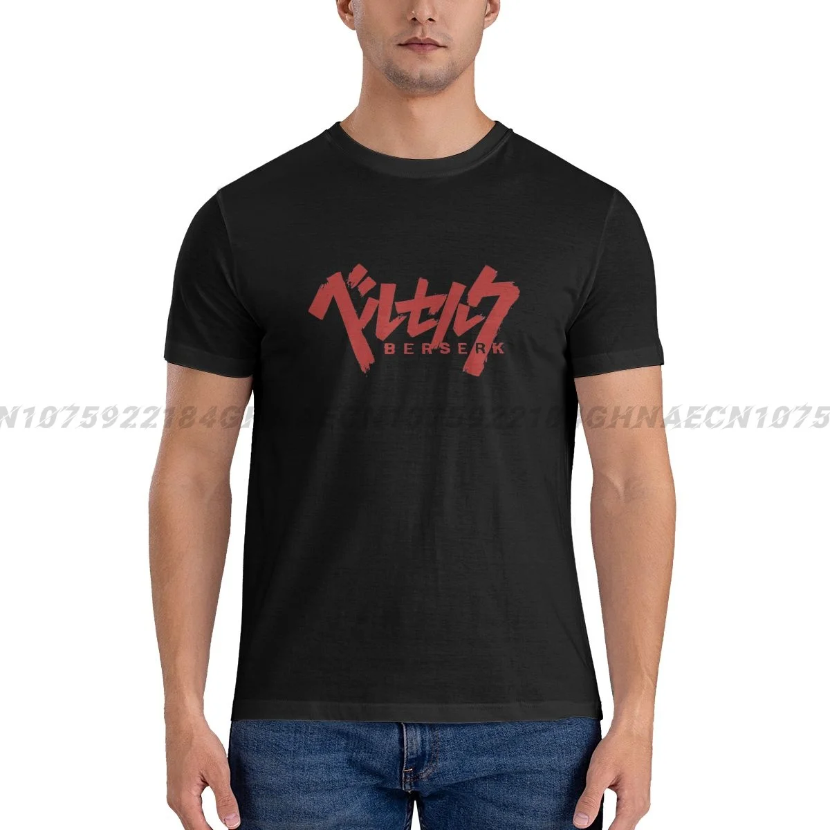 

New Berserk Guts Print Tshirt Men Women Japanese Anime Oversized New Streetwear O-Neck Cotton T Shirts For Men Plain T-shirt