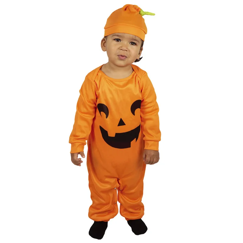 

Pumpkin Jumpsuit Toddler Baby Kids Halloween Costume Party Dress Up Suit Festival Clothing Boy Girl Performance Clothes Cute