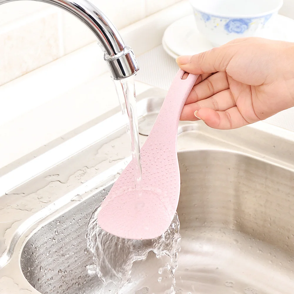 Wheat Straw Material Non-stick Rice Spoon Kitchen Utensil Rice Cooker Shovel Kitchen Accessories plastic rice spoon