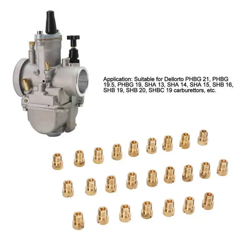 25 pz moto carburatore getto principale ugelli K 55 -115 M5 accessori in metallo per Dellorto PHBG 21 PHBG 19.5 PHBG 19 SHA  201355758
