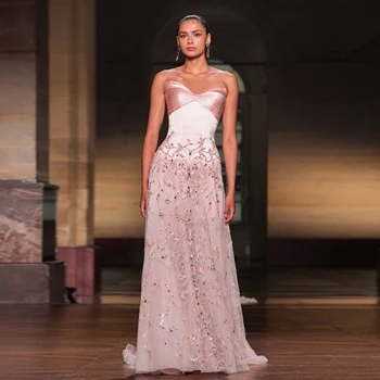 Sharon Said Elegant Plus Size Pink Sweetheart Beaded Evening Dress 2026 Luxury Women Wedding Party Prom Gowns SS529 Customized 1