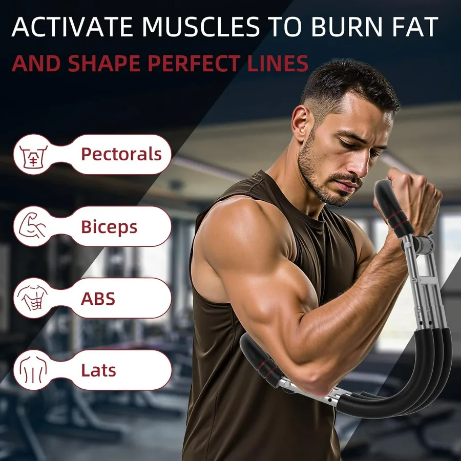 Twister Arm Trainer, Dual Triple-Spring, 30-180lb Adjustable, Chest Arm Shoulder Workout Equipment, Portable Detachable Arm Twis