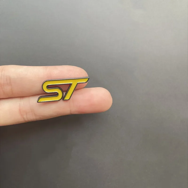 3D Metal Car Logo Steering Wheel Badge - ST Design Sticker Accessory