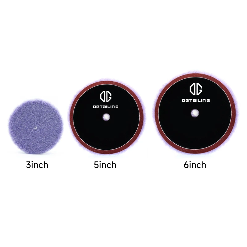 DETAILING High Density 100% Lambs Woollen Buffing Car Polisher Waxing 3"/5"/6" Wool Polishing Pad